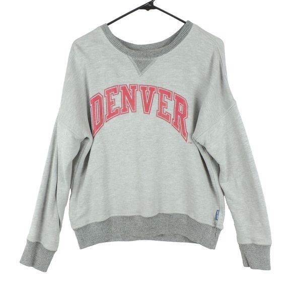 Denver Pioneers Hockey Sweatshirt Women's Size Large Gray/Grey Made in USA - Picture 1 of 3